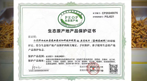 德耀娜秀 奮進比如║熱烈祝賀！比如縣“亞貢牦?！比脒x農(nóng)業(yè)農(nóng)村部全國名特優(yōu)新農(nóng)產(chǎn)品名錄